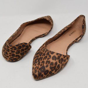 Torrid Leopard D'Orsay Flat 10 W Animal Print Shoe Ballet Slip On Closed Toe